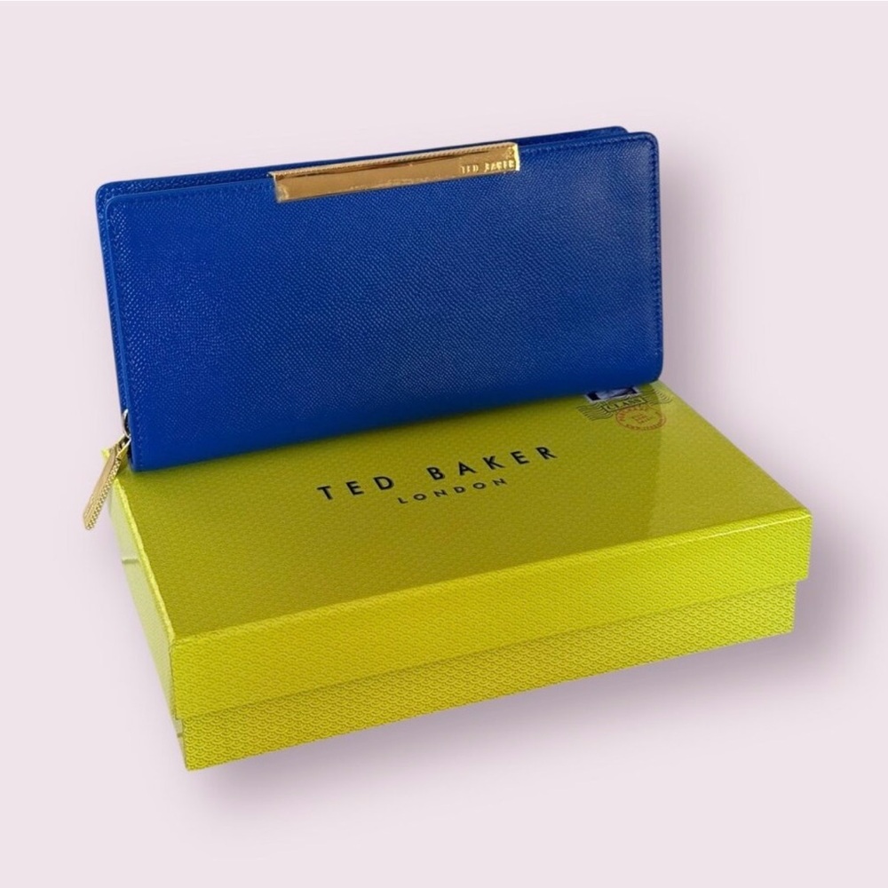 Ted Baker London Blue and Gold Wallet - NWT